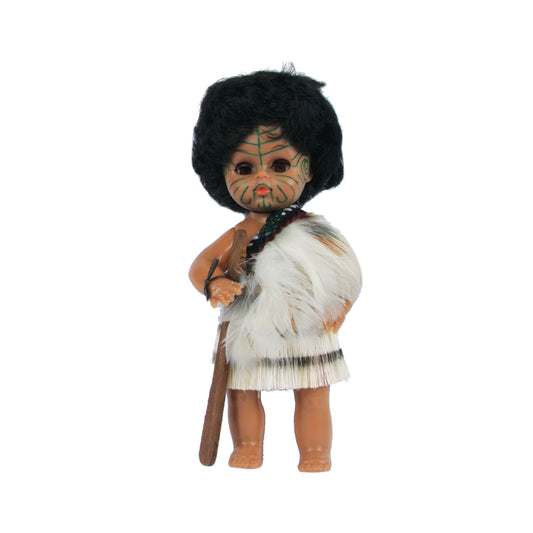 23 - Doll 17cm Warrior Full Feather Cloak Boxed