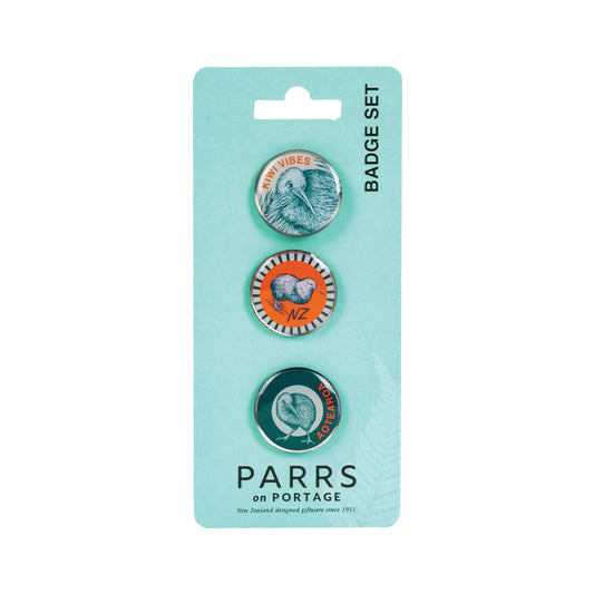 246BS - Badges Kiwi Stripe Set of 3