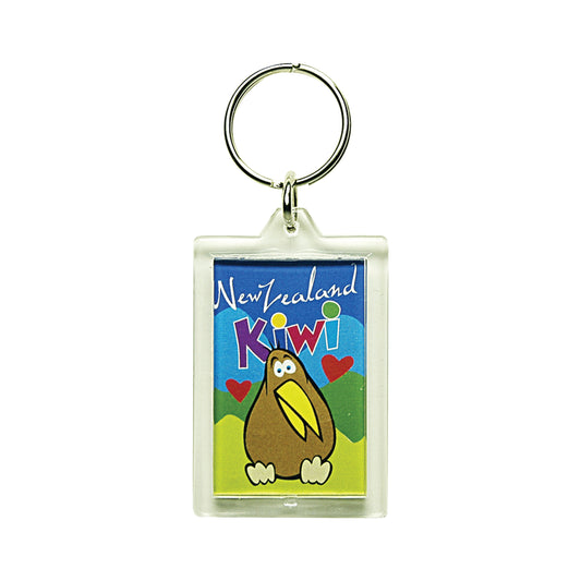 274K - Keyring Acrylic Kiwi & Hearts