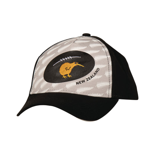 CHKRB - Child Hat Kiwi Rugby Ball Black