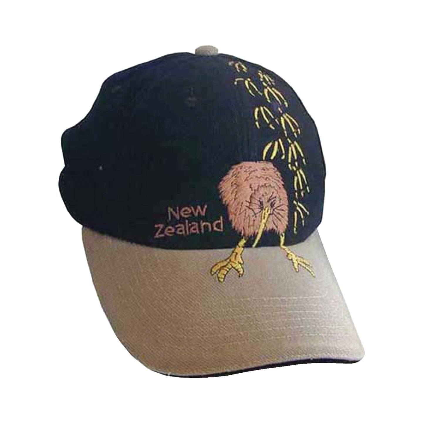 022KFP - Hat Cotton Kiwi & Footprints Black