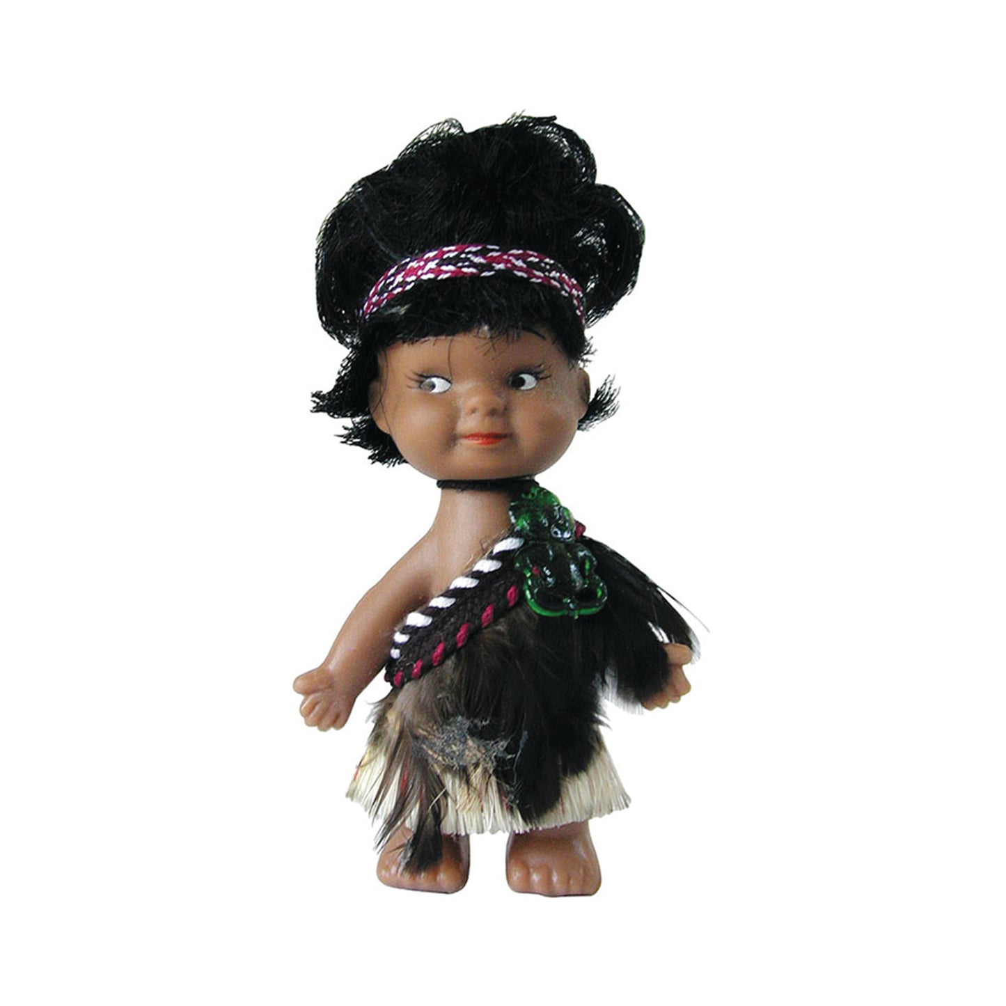 14 - Doll 10cm Wahine Full Feather Cloak