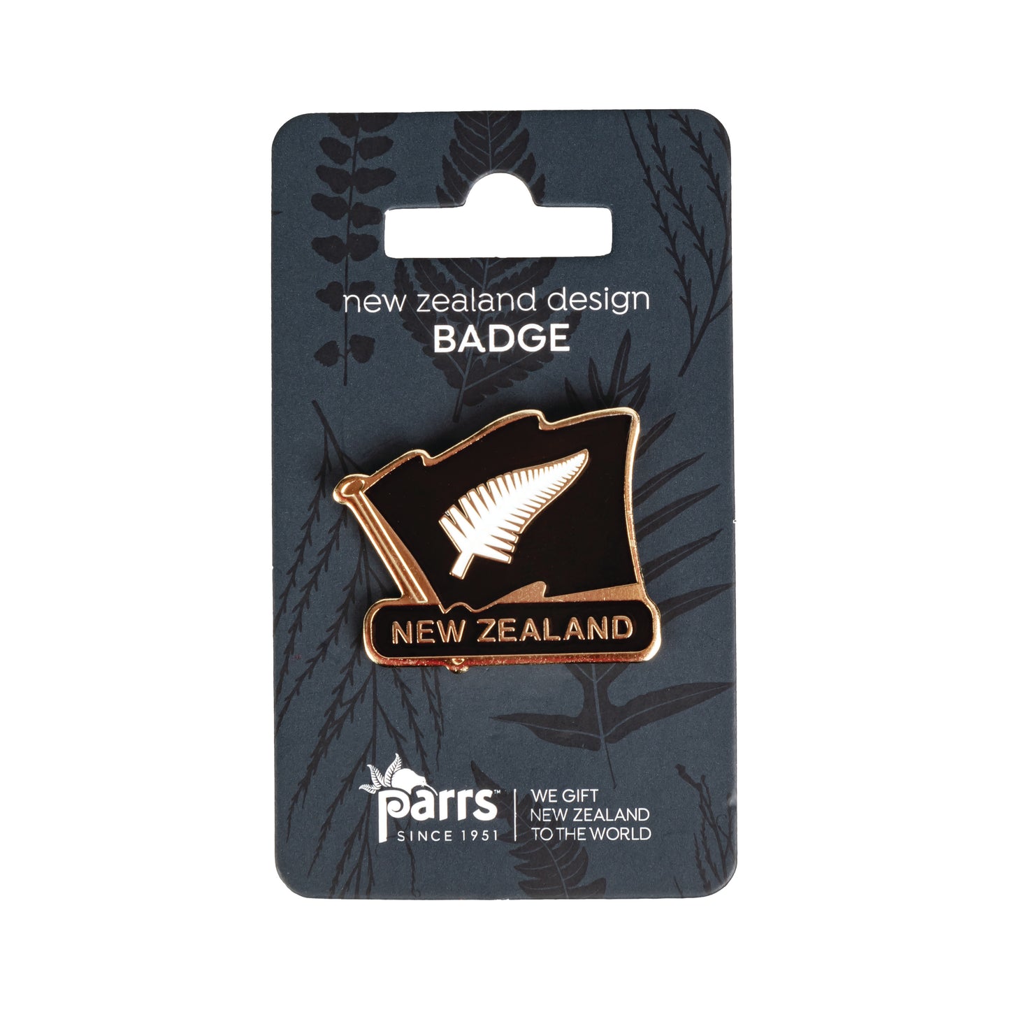 192B - Badge Flag with Silver Fern