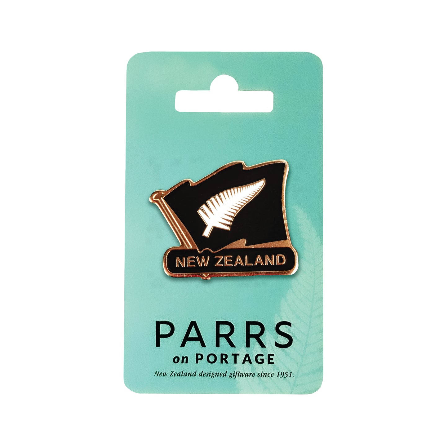 192B - Badge Flag with Silver Fern