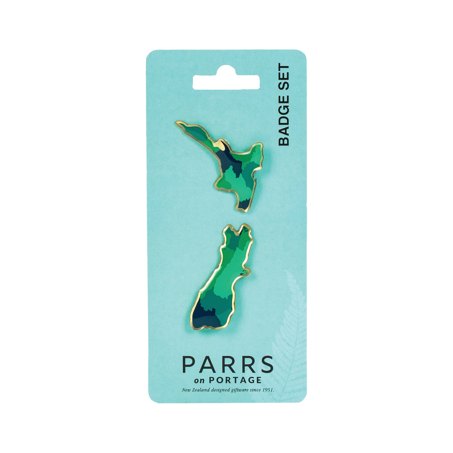 250BS - Badges New Zealand Map Set of 2