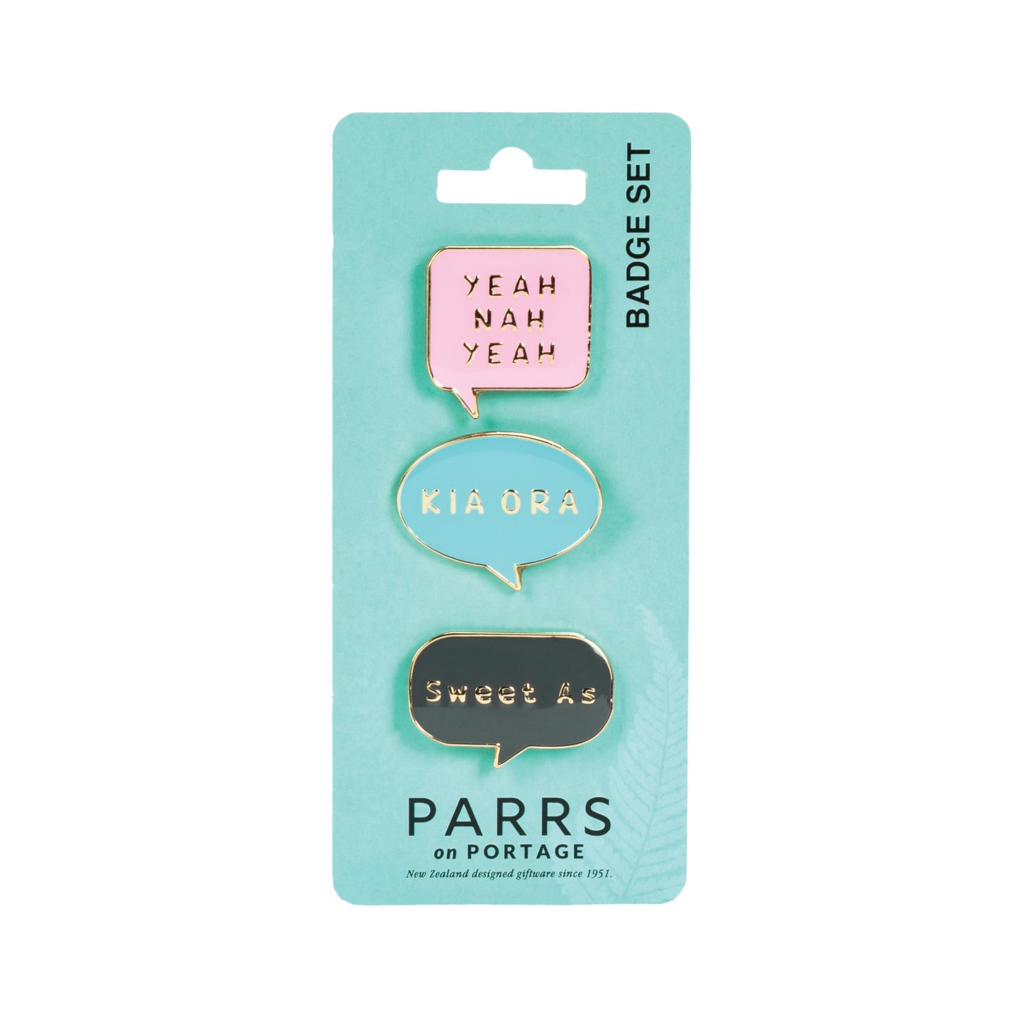 251BS - Badges New Zealand Sayings Set of 3