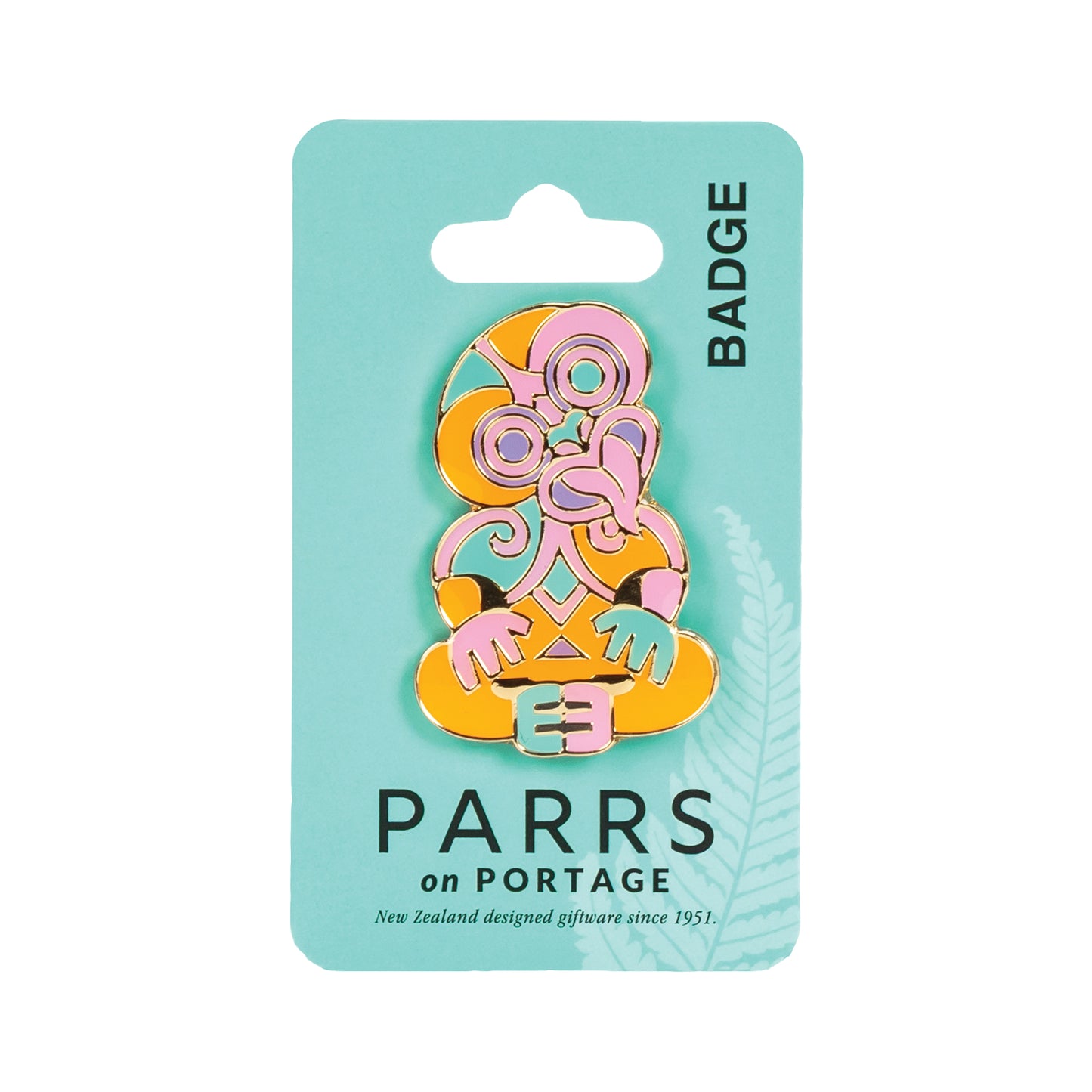 255B - Badge Coloured Tiki