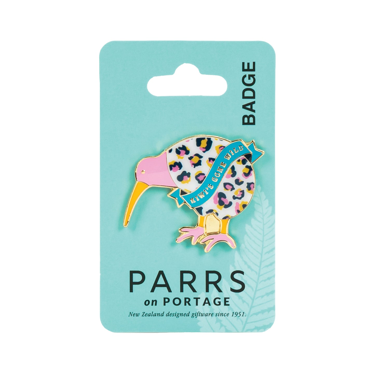 260B - Badge Leopard Print Kiwi