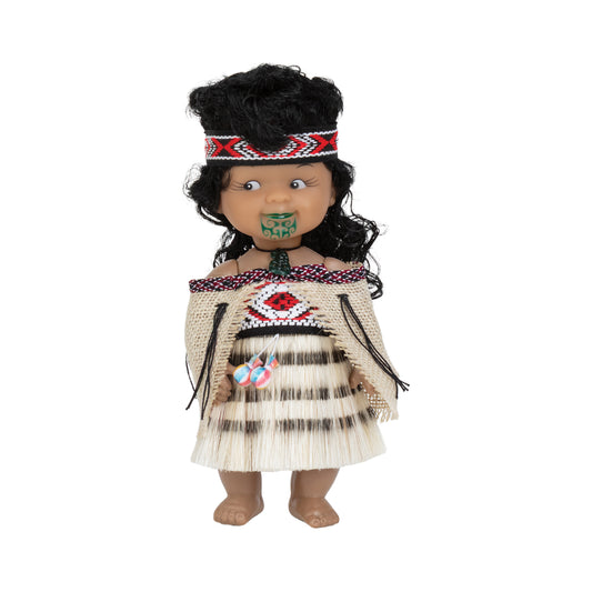 36P - Doll 20cm Wahine Cloak with Poi
