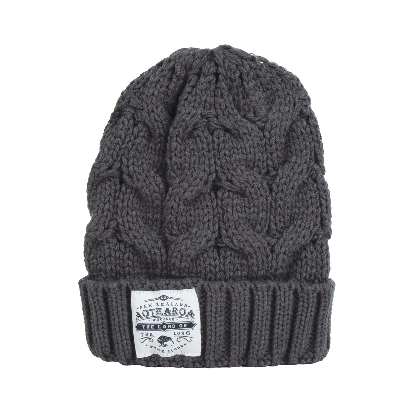 BCCKG - Beanie Chunky Cable Knit Grey