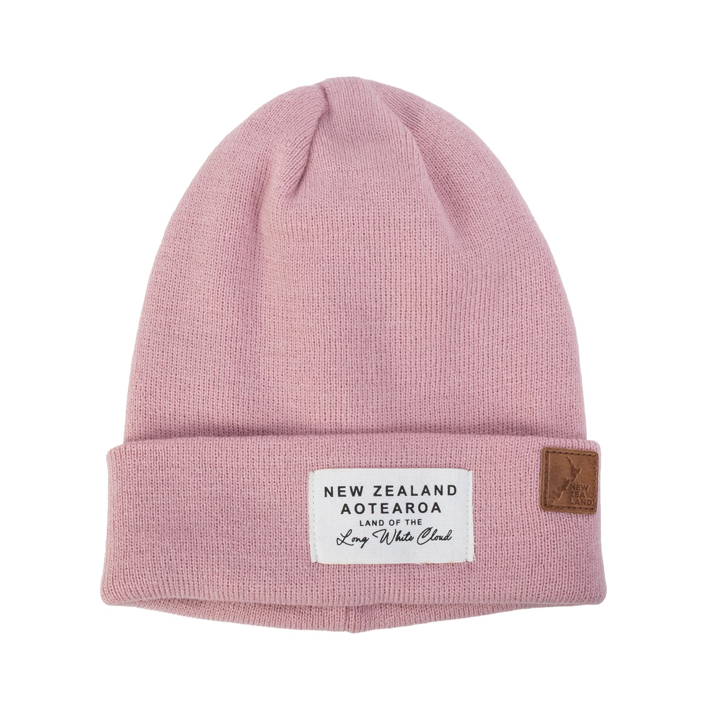 BELWDP - Beanie Long White Cloud Dusky Pink