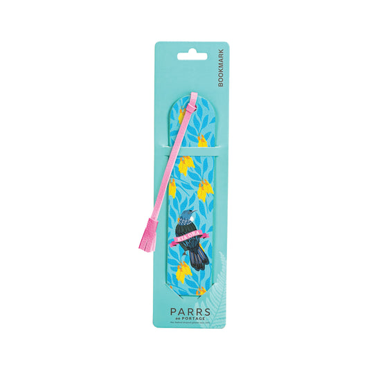 BMPKOFT Bookmark PU Kia Ora Florals Tui Blue