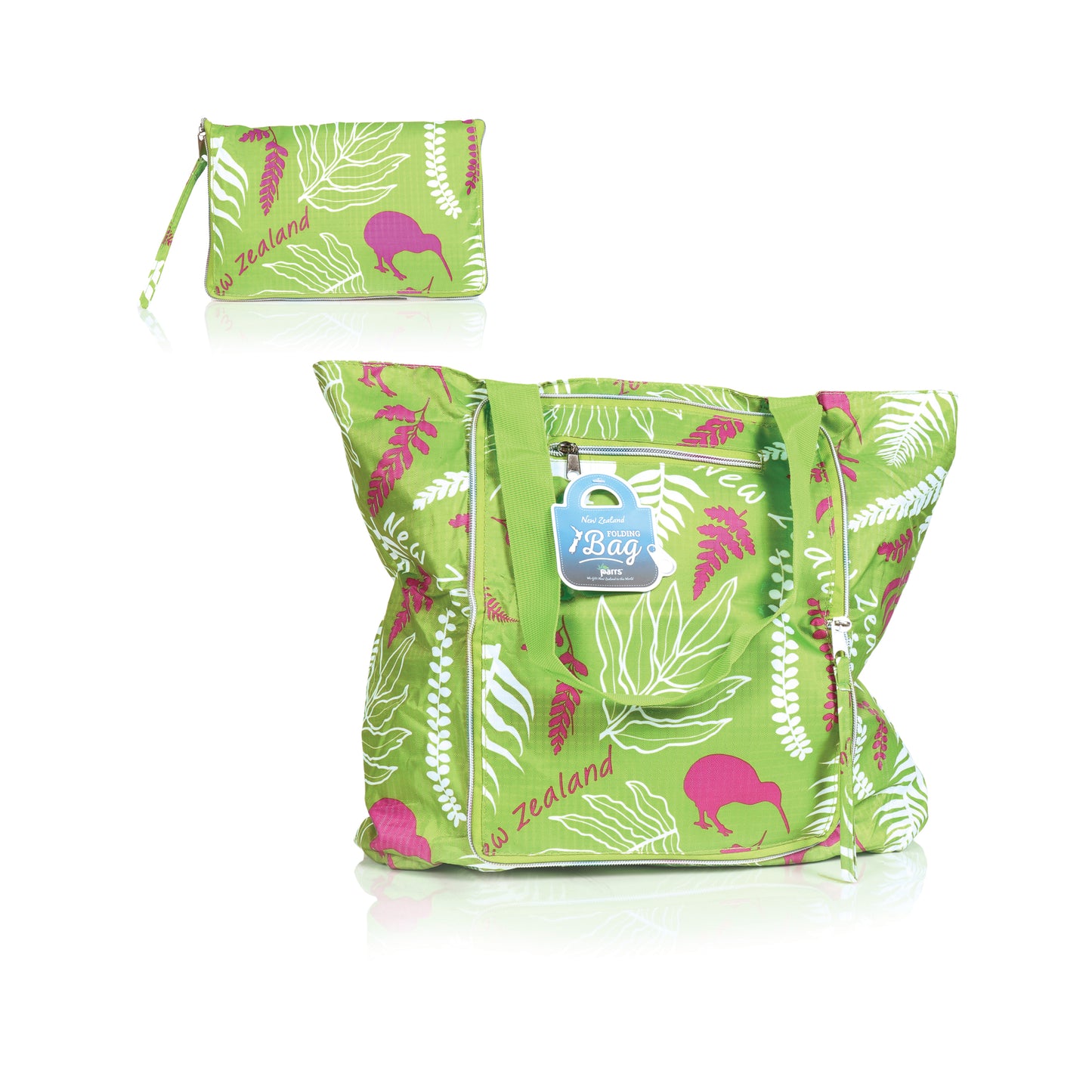 BZFE - Bag Zip Folding Ferns Green