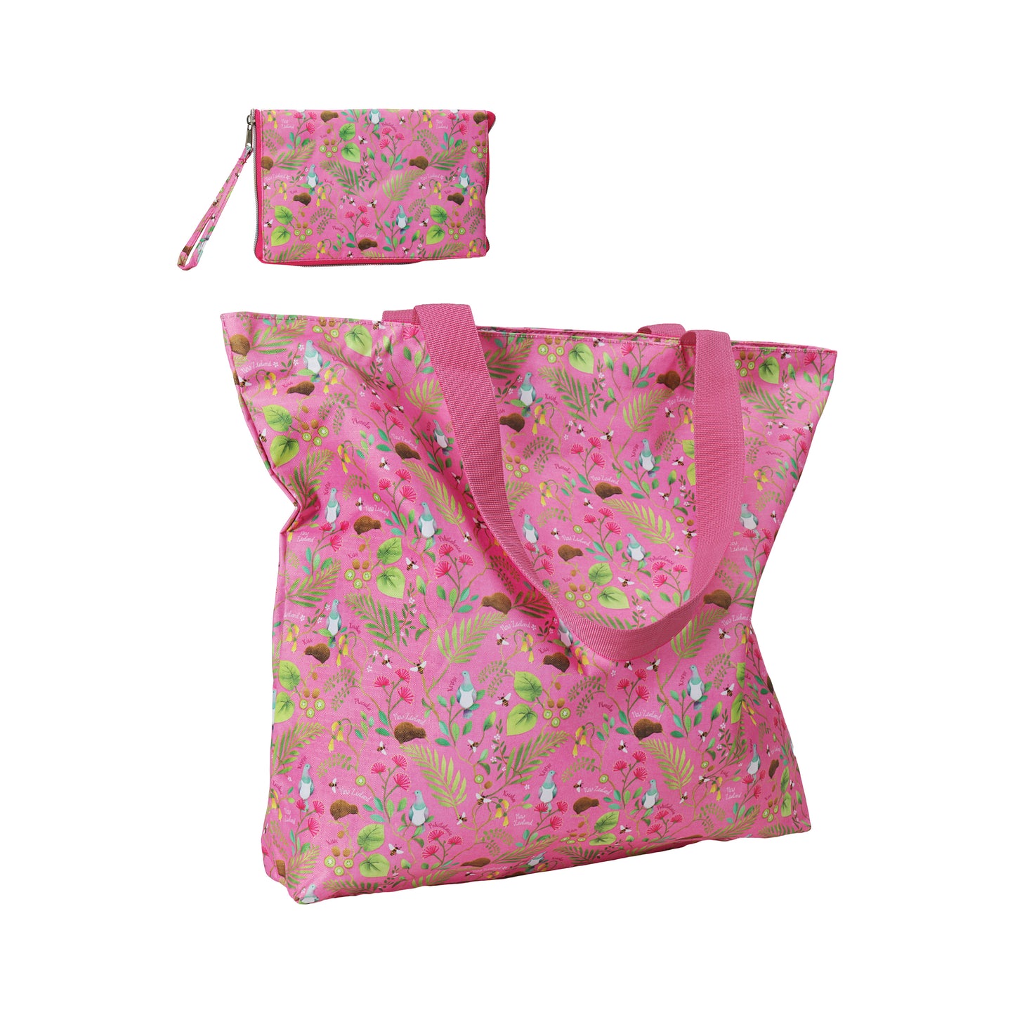 BZFP - Bag Zip Folding Flowers Pink