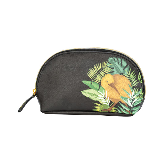 CBPKTB - Cosmetic Bag PU Kiwi Tropics Black