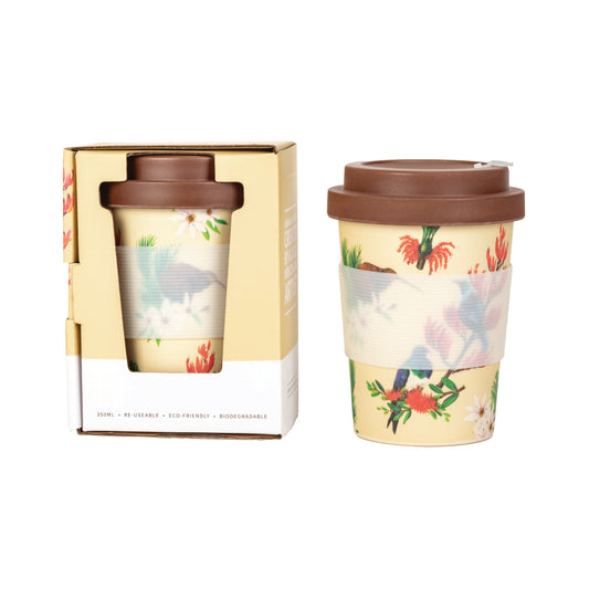 CCBBFB - Coffee Cup Bamboo Birds Flower Beige
