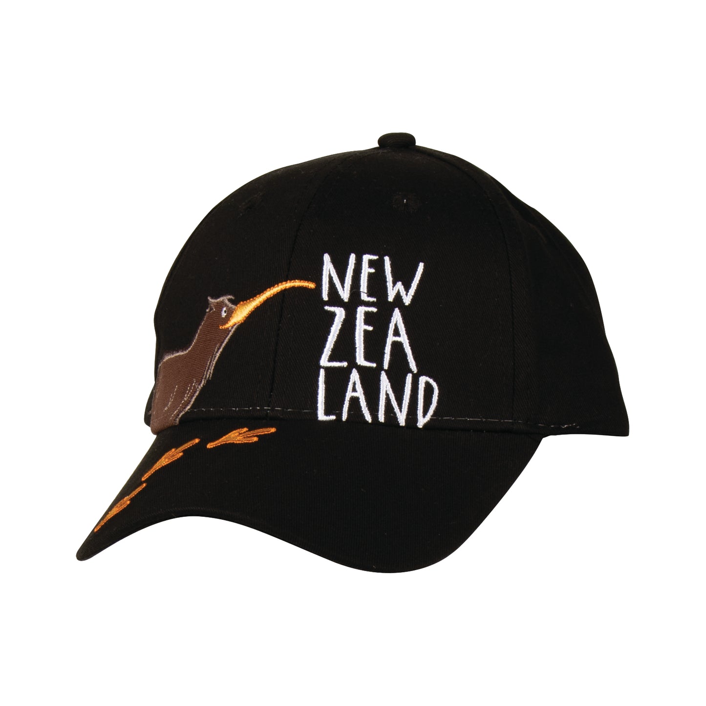 CHKFNZB - Child Hat Kiwi Footprints New Zealand Black