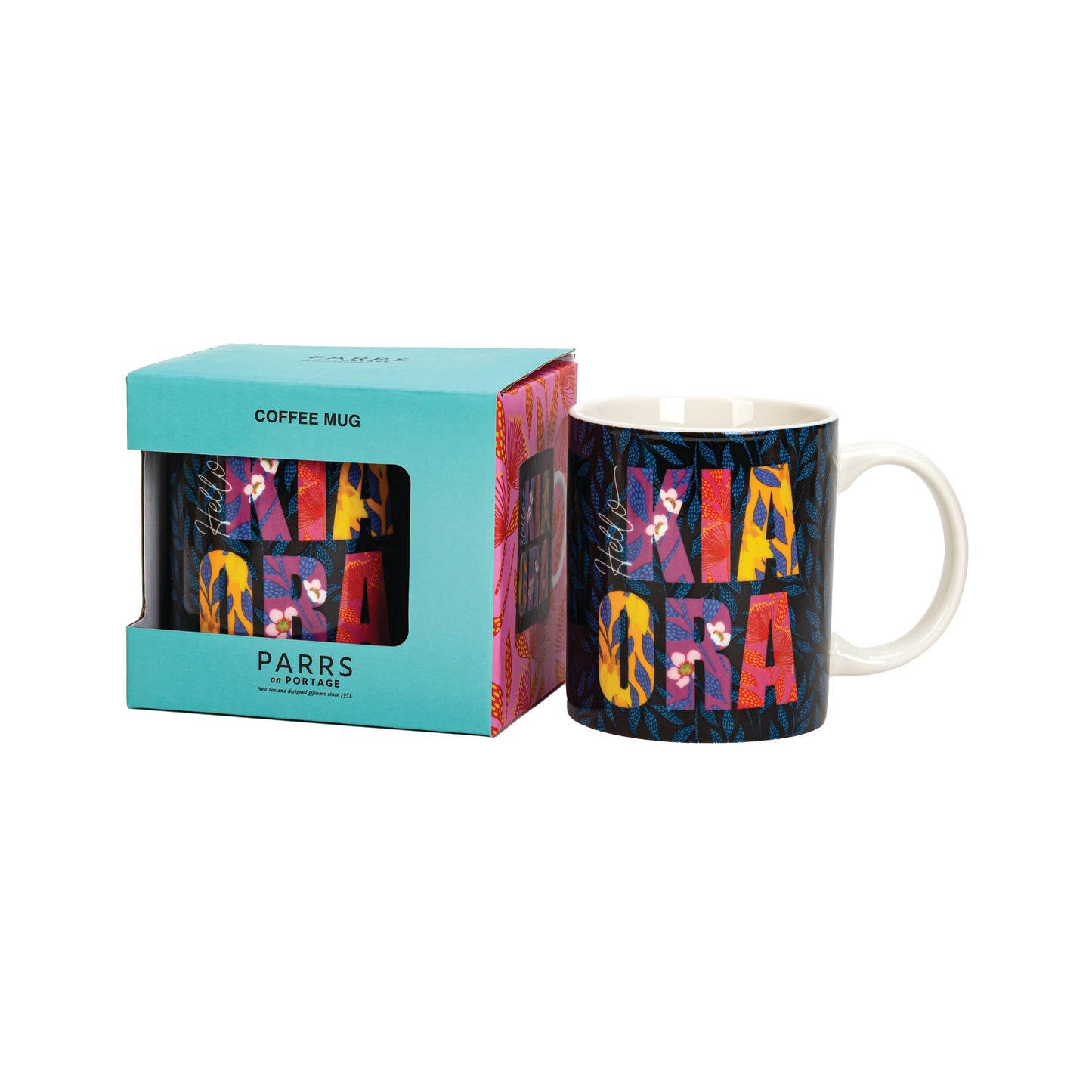 CMKOF - Coffee Mug Kia Ora Florals Hello