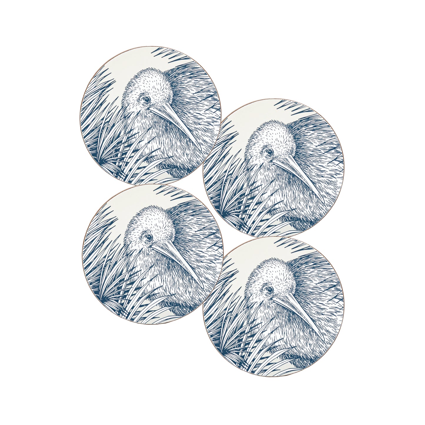 COKIS - Coasters Kiwi Stripe Set of 4
