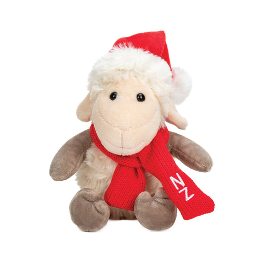 CSTSH - Christmas Sheep Toy w/Santa Hat 15cm