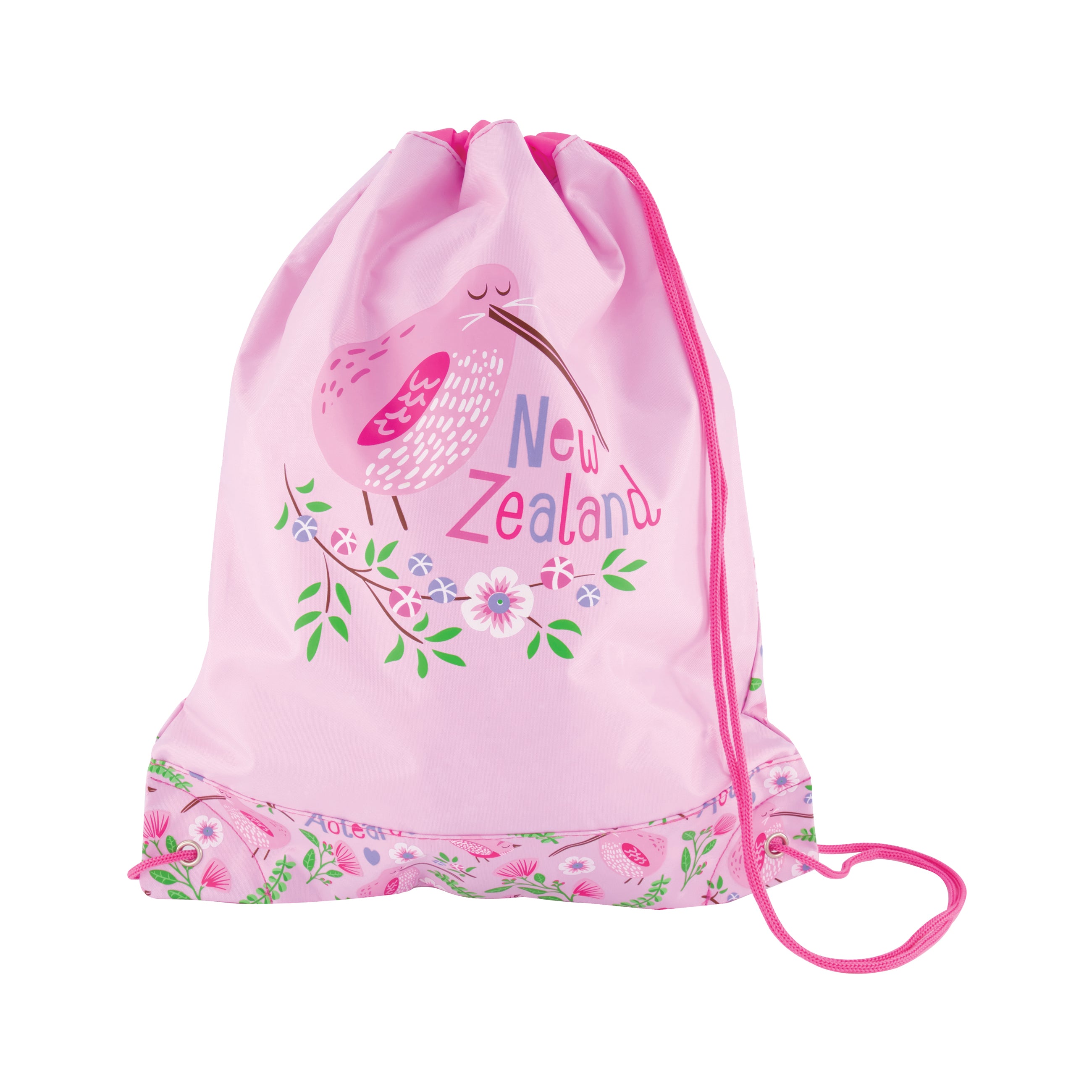 DBKFP - Drawstring Bag Kiwi & Flowers Pink – Parrs Products
