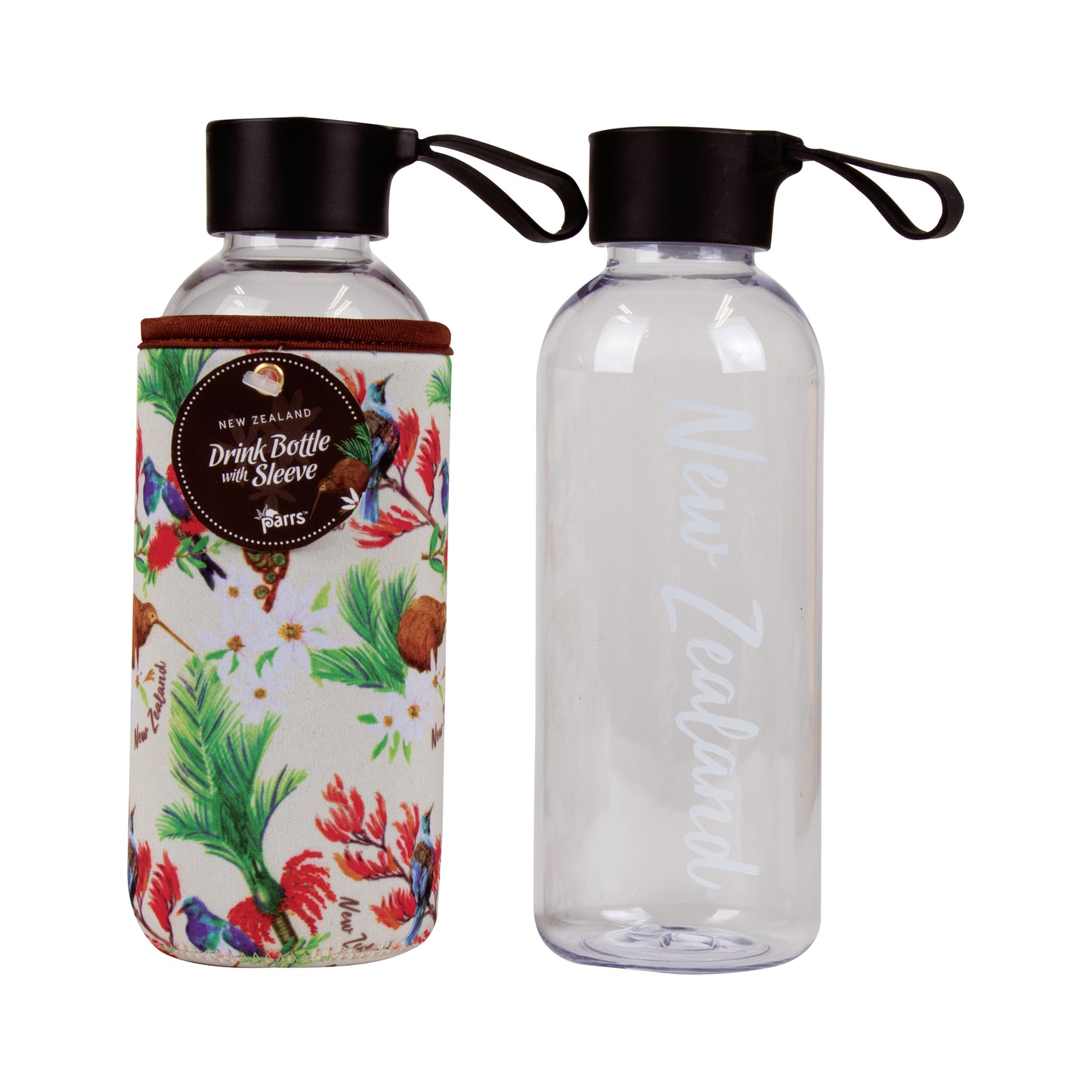 DBSBFB - Drink Bottle W/Sleeve Birds Flower Beige