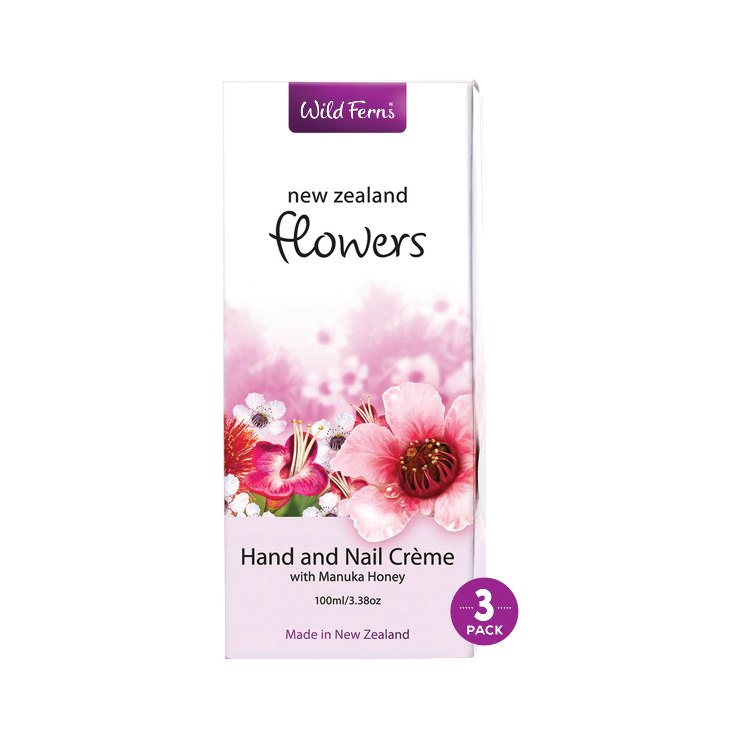 FLHN3 - Wild Ferns Flowers Hand & Nail Creme 100ml 3PK