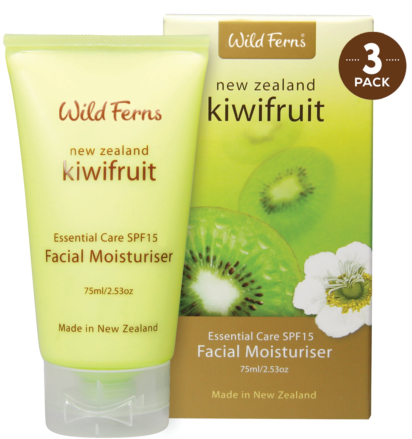 KFMS3 - Kiwifruit Facial Moisturiser SPF15 75ml 3PK