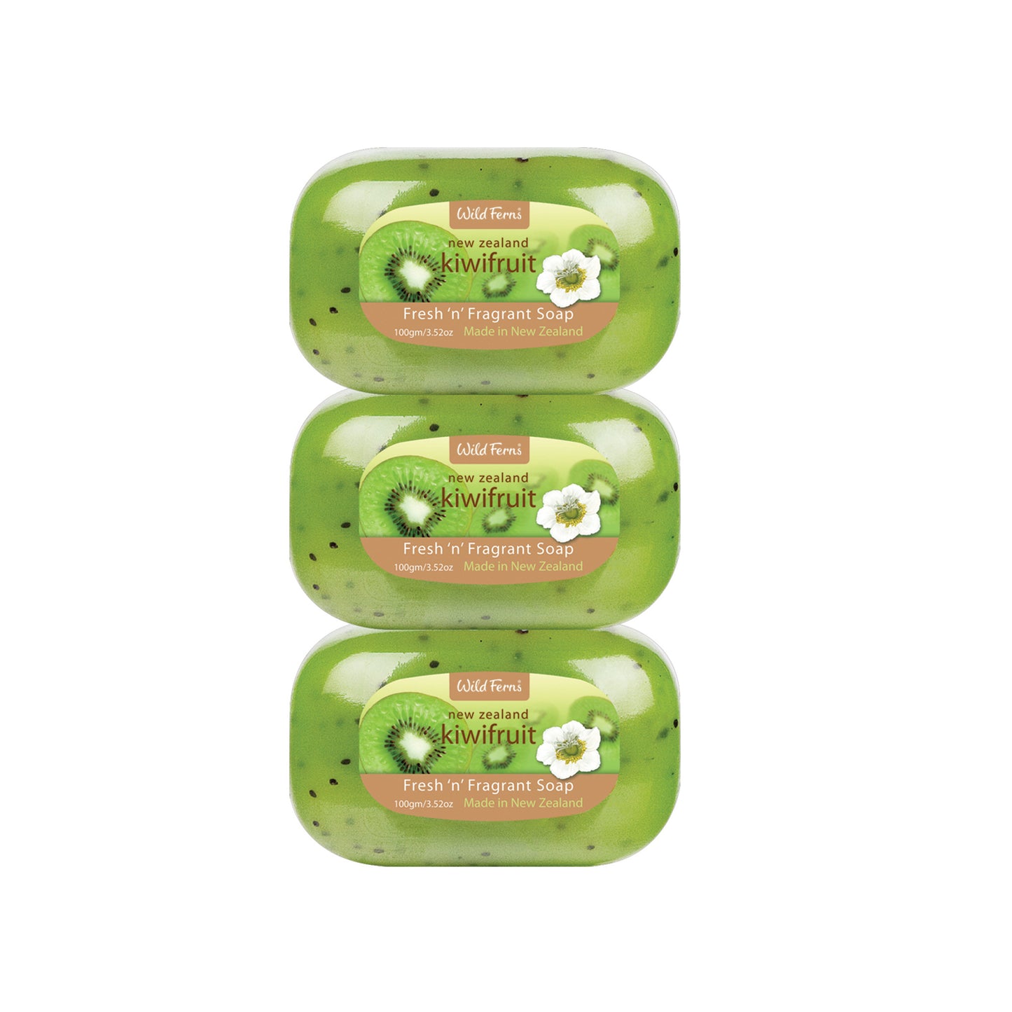 KFS3 - Kiwifruit Soap 100G 3Pk