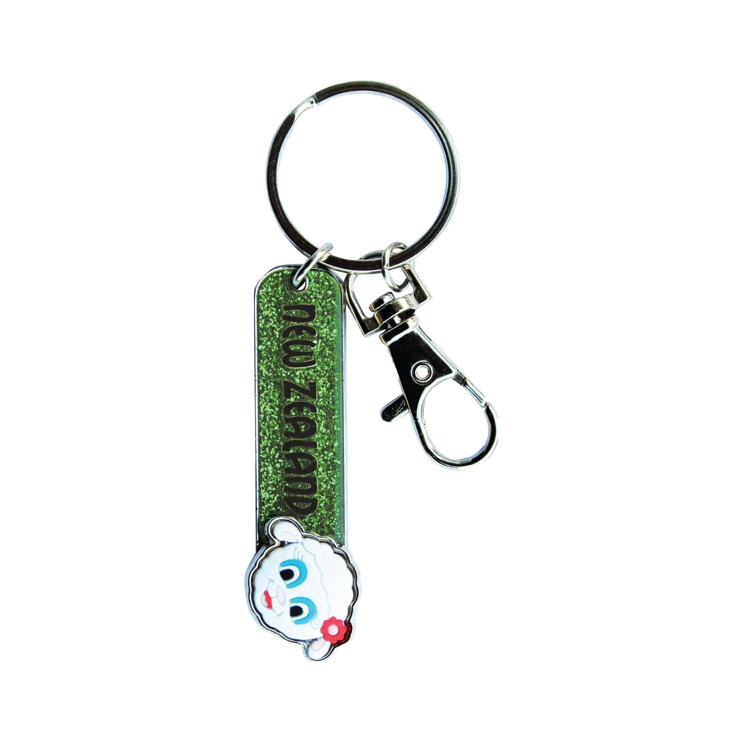 KR118 - Keyring Metal with PVC Sheep