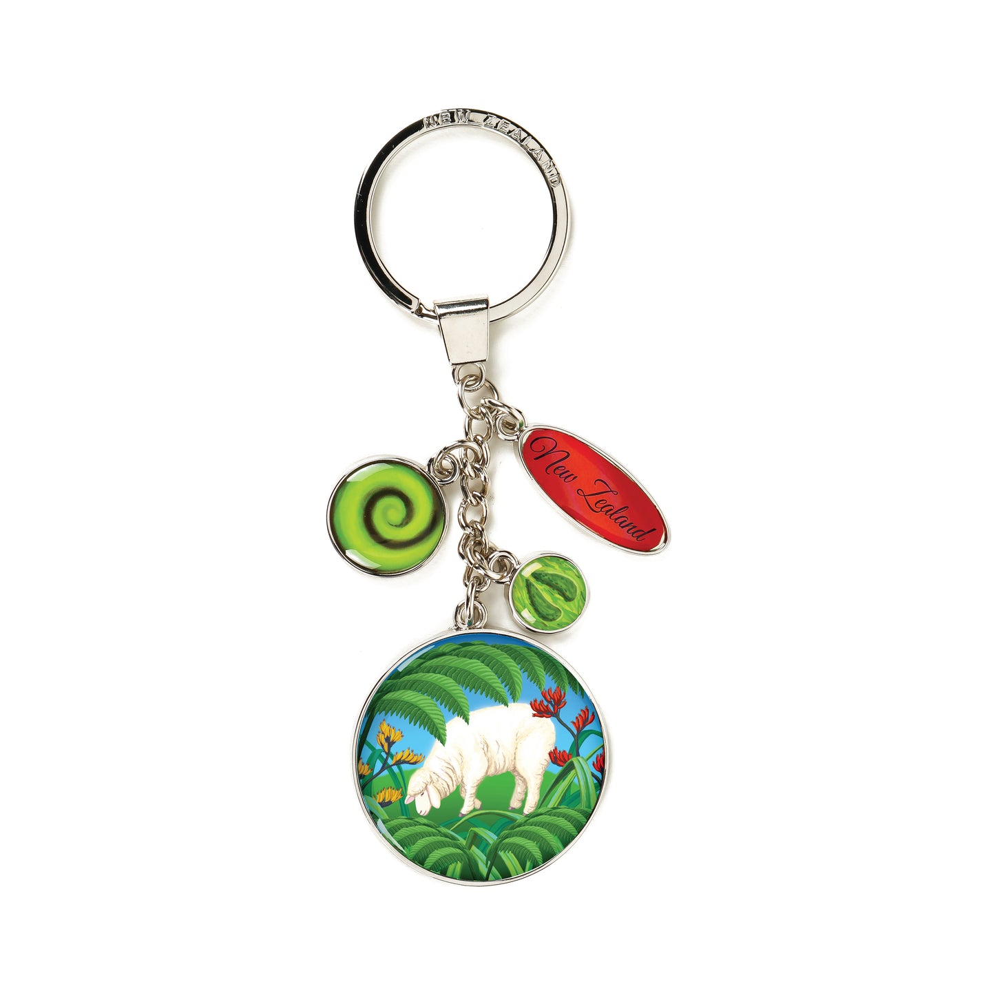 KR125 - Keyring Metal Sheep Footprint