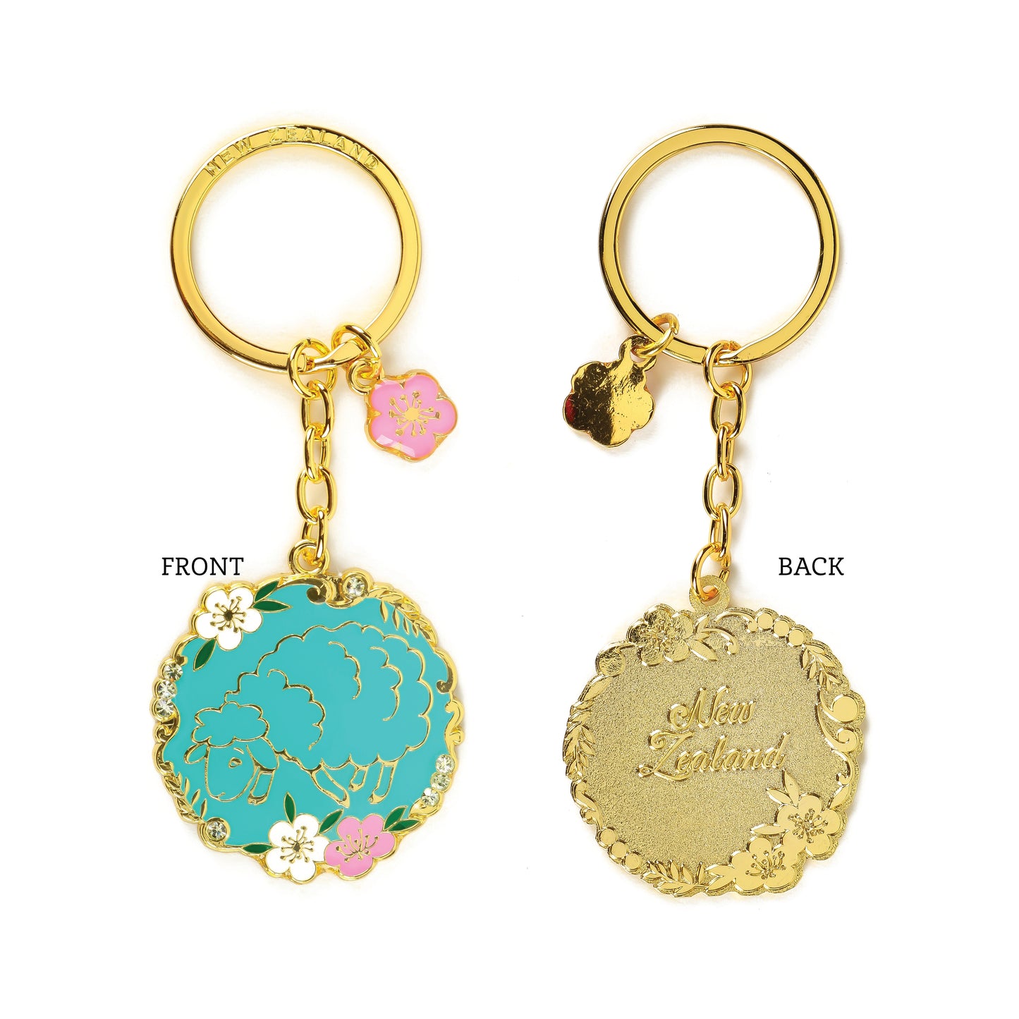 KR138 - Keyring Metal Sheep Teal