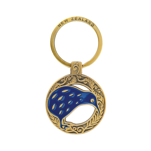 KR140 - Keyring Antique Gold Kiwi