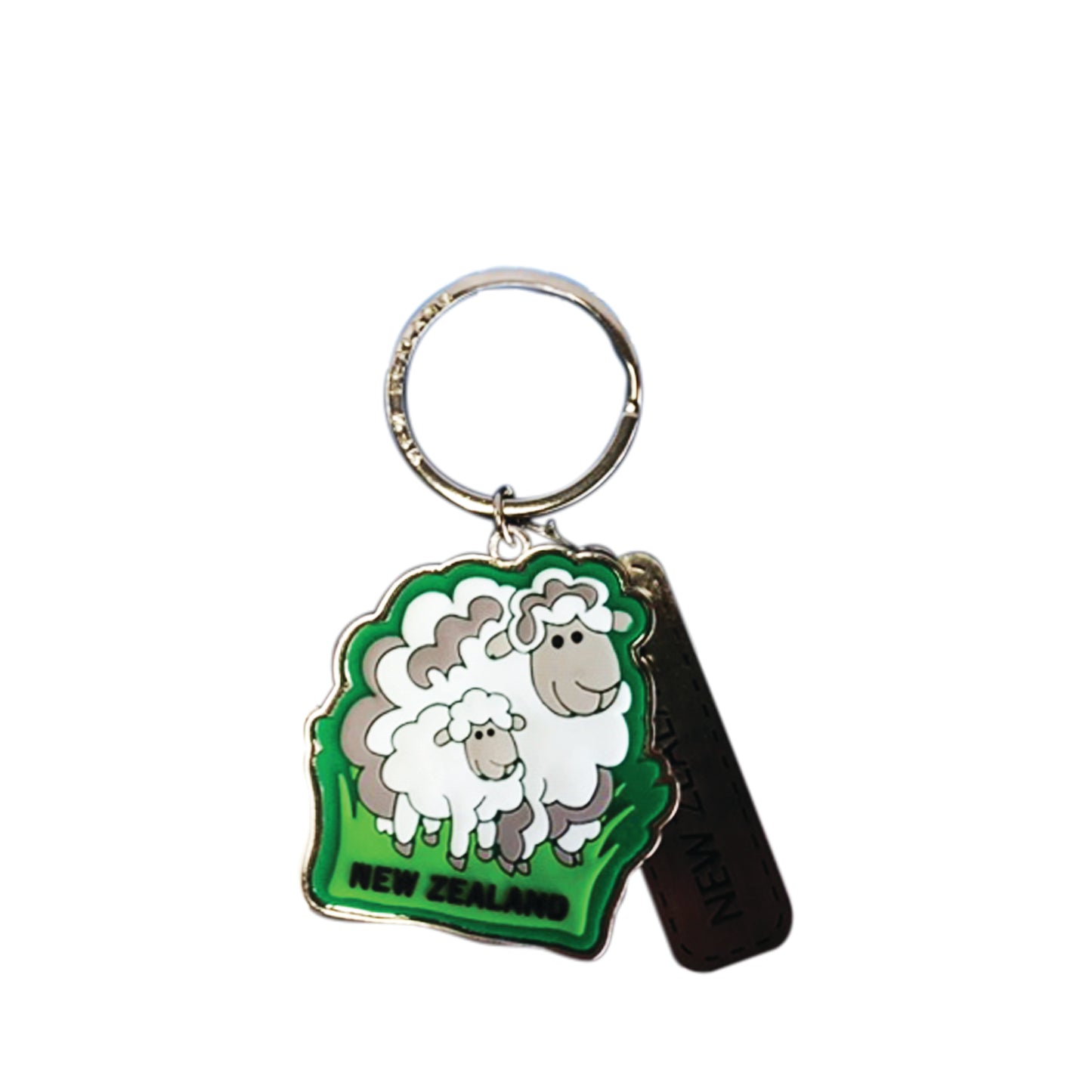 KR162 - Keyring Metal with PVC Sheep & Lamb