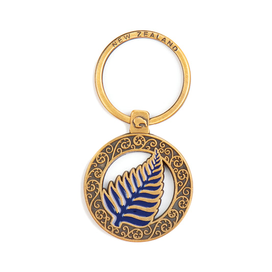 KR163 - Keyring Antique Gold Fern