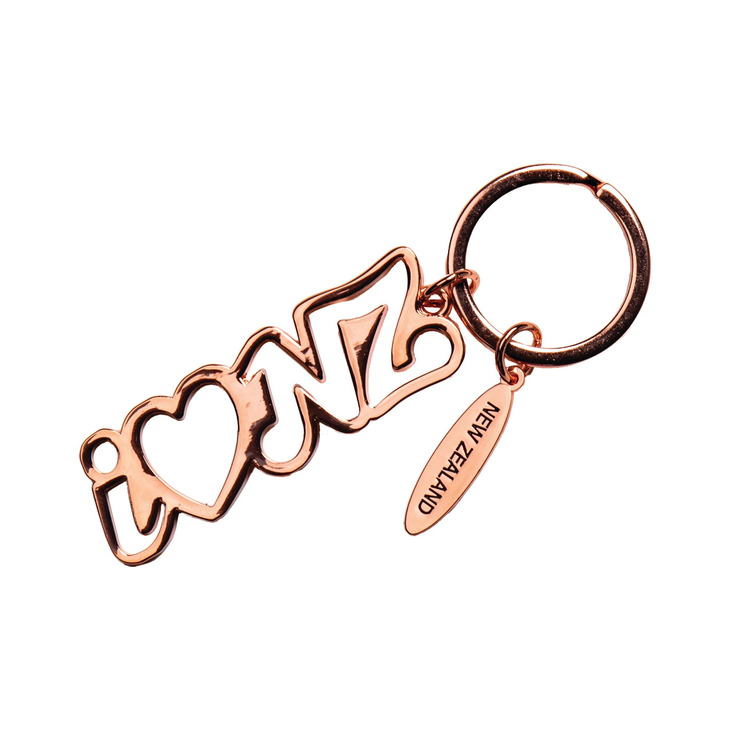 KR164 - Keyring Rosegold I Love NZ