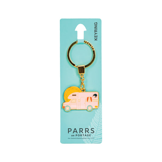 KR185 - Keyring Metal Campervan New Zealand