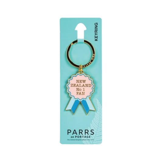 KR186 - Keyring Metal New Zealand No.1 Fan