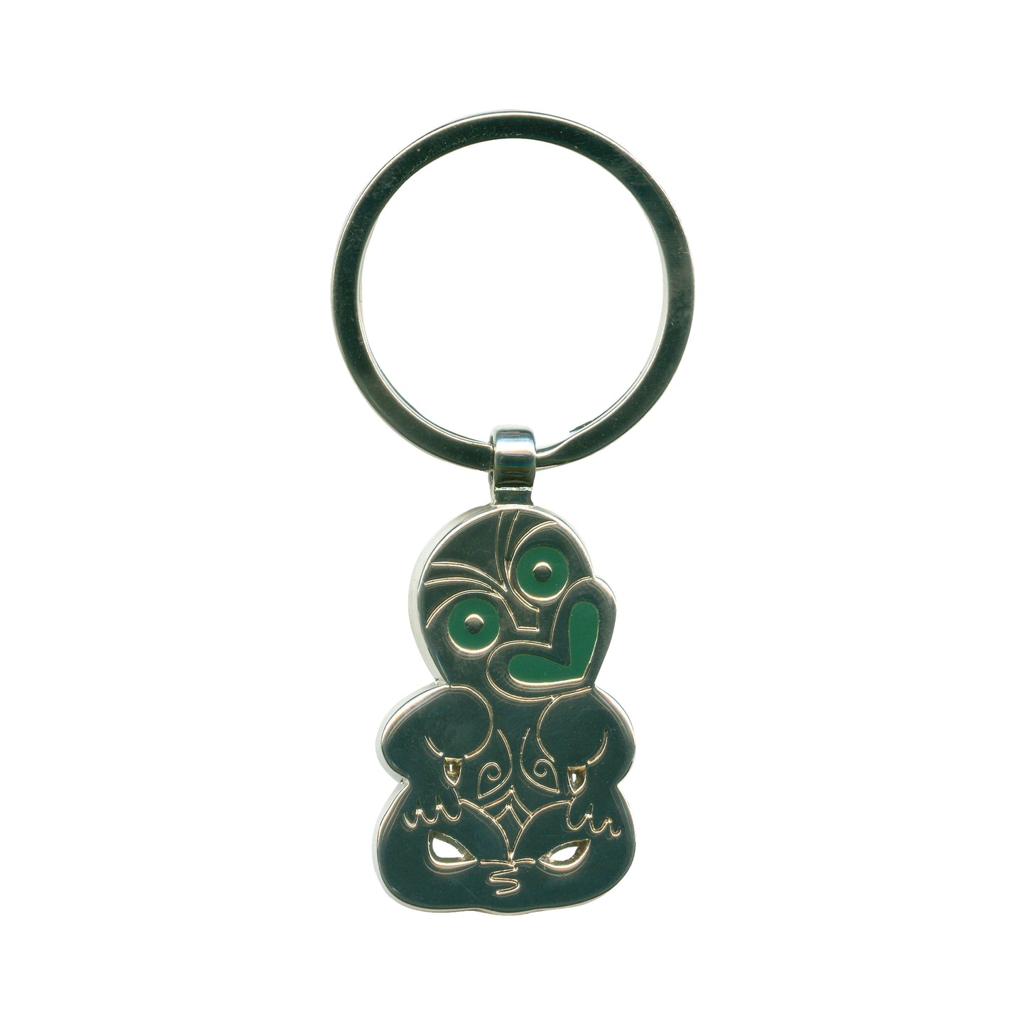 KR81 - Keyring Metal Polished Tiki