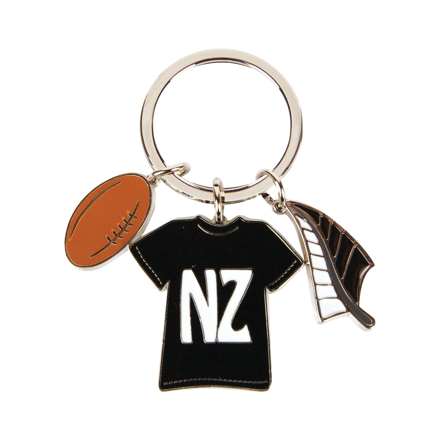 KR95 - Keyring Metal Rugby Ball & Shirt