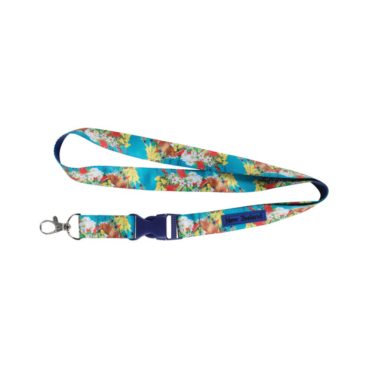 LANKFB - Lanyard Kiwi Flower Blue