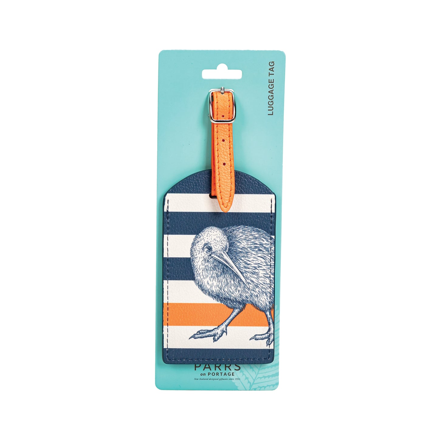 LTKIS - Luggage Tag PU Kiwi Stripe