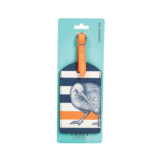 LTKIS - Luggage Tag PU Kiwi Stripe
