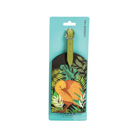 LTPKTB - Luggage Tag PU Kiwi Tropics Black