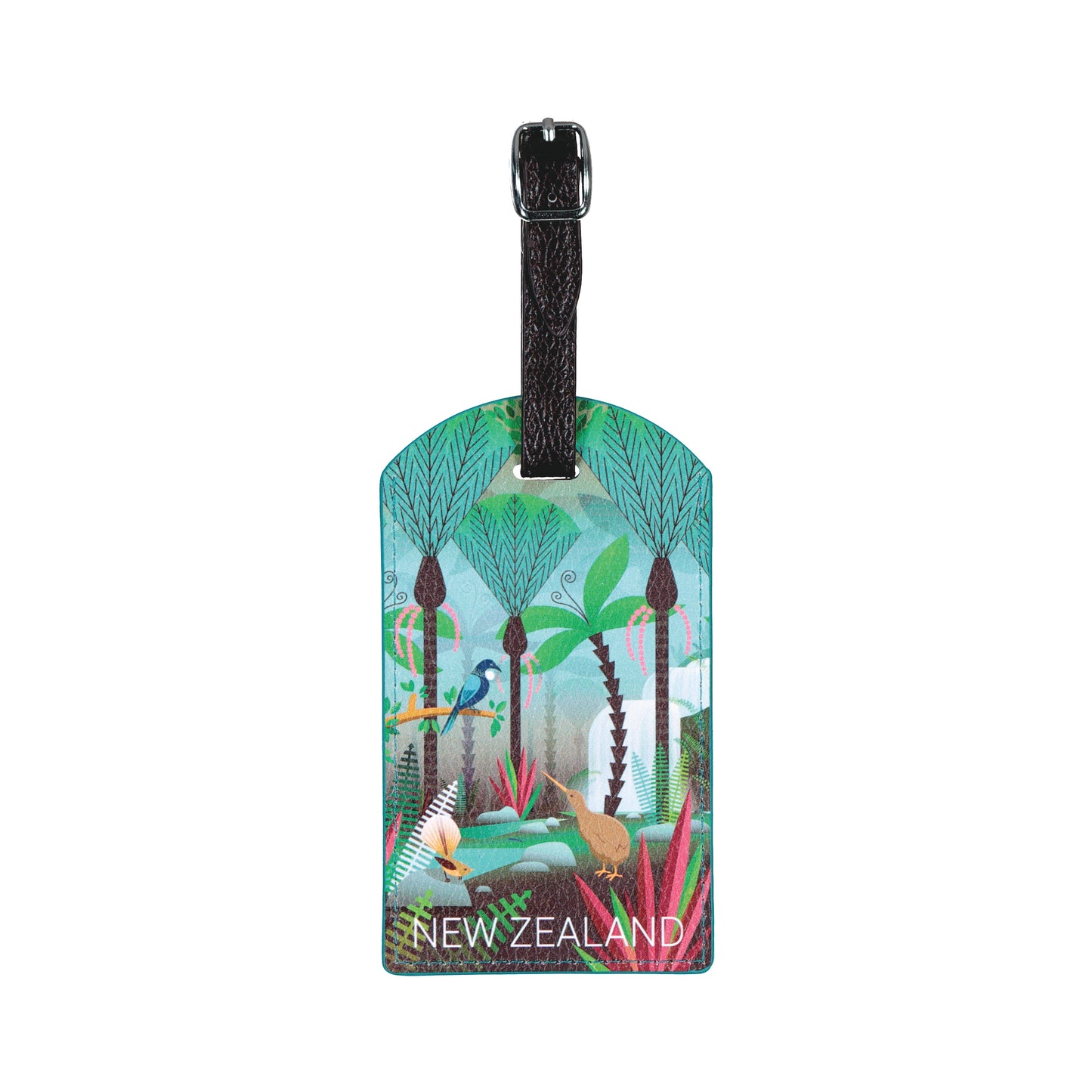 LTSBB - Luggage Tag NZ Scene Birds & Bush