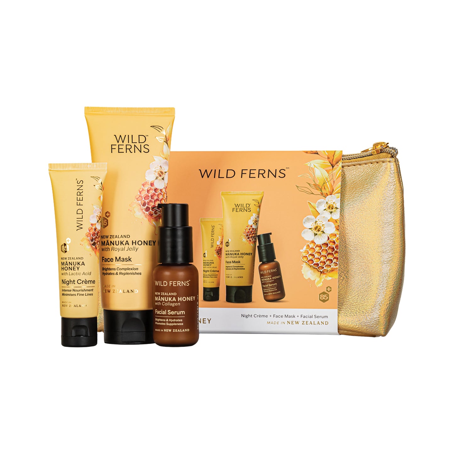 MHCBRG - Mānuka Honey Cosmetic Bag Set - Radiant Glow