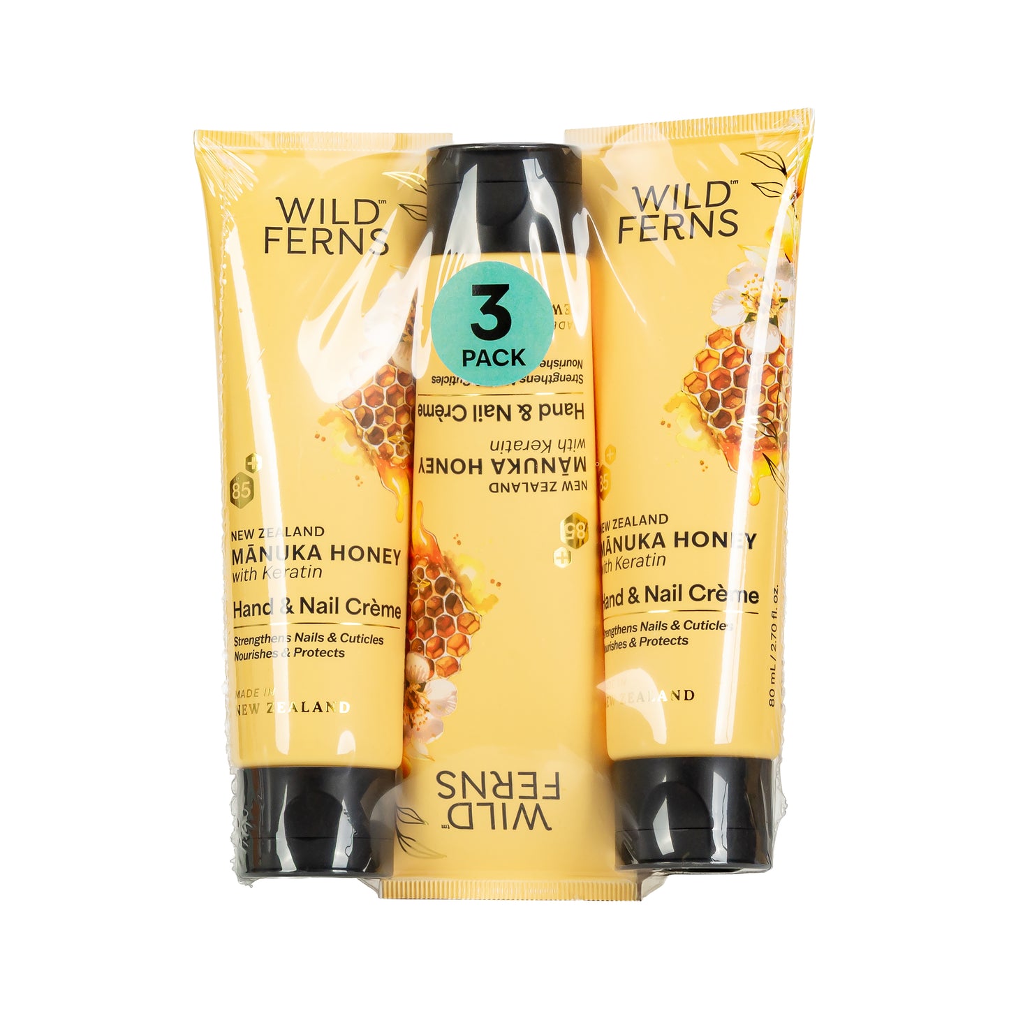 MHHN3 - Mānuka Honey Hand & Nail Crème | 80ml 3pk
