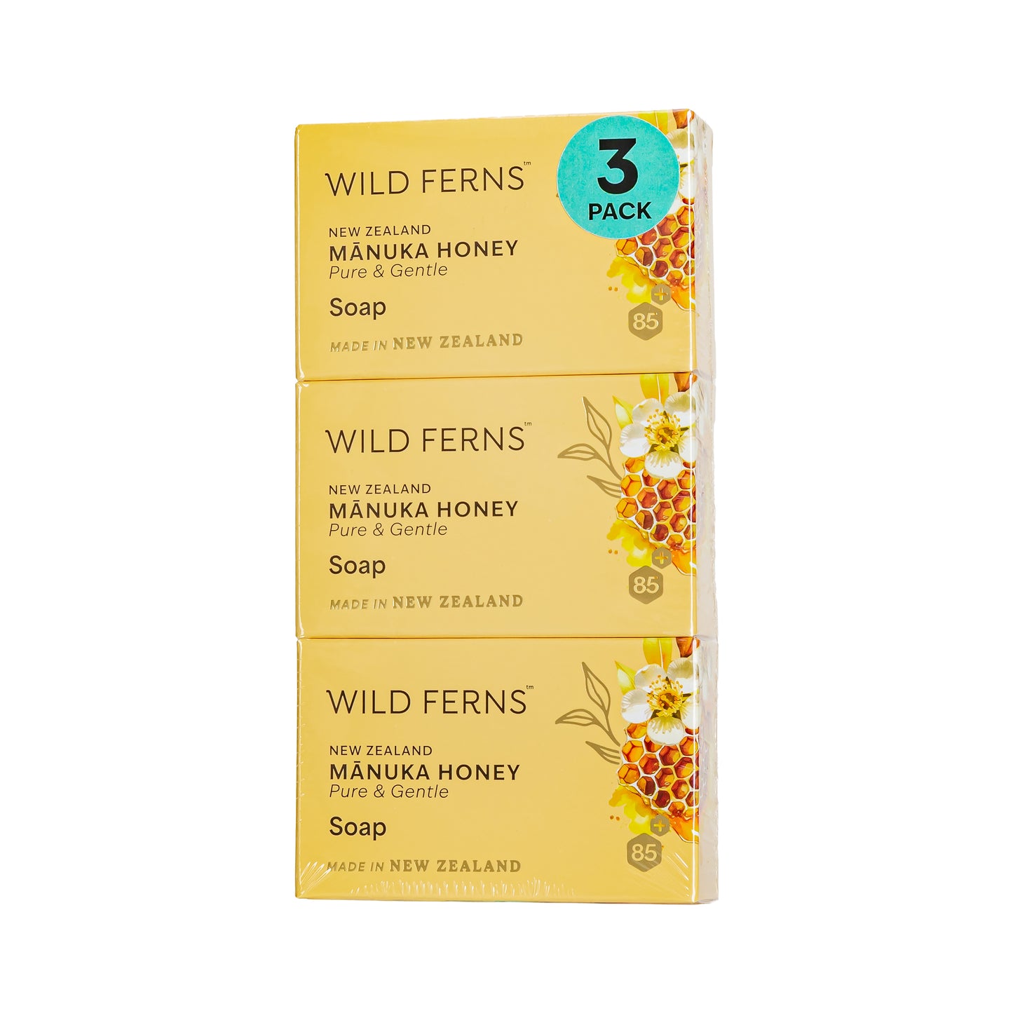 MHS3 - Mānuka Honey Soap | 100g 3pk