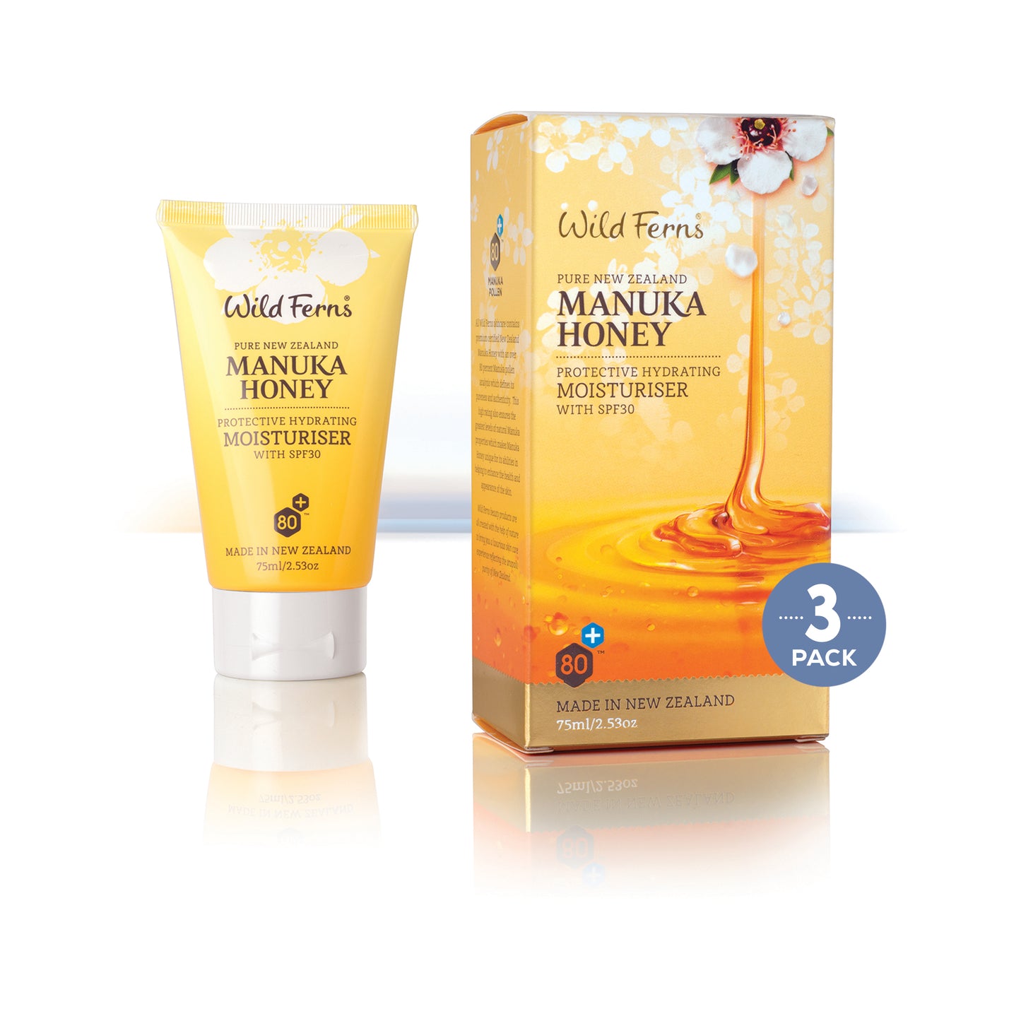 MNMS3 - Manuka Honey Moisturiser SPF30 75ml 3PK