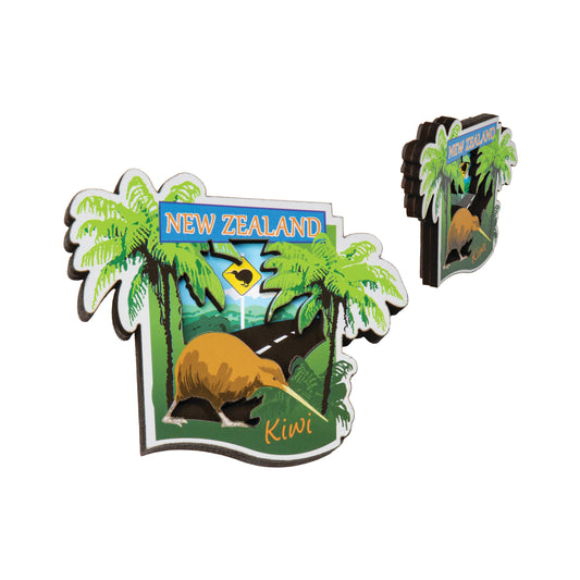 MW3KC - Magnet Wooden 3D Kiwi Crossing